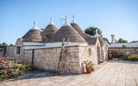 Trulli al Verde Viburno: Dôme, Dôme, Dalle