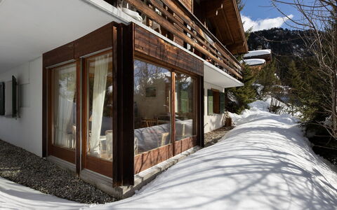 Veni, Vidi, Mansi: Bois, Architecture, Domicile, Chalet, Gelé, Neige, L'Hiver, Siding, Ombre, Balcon