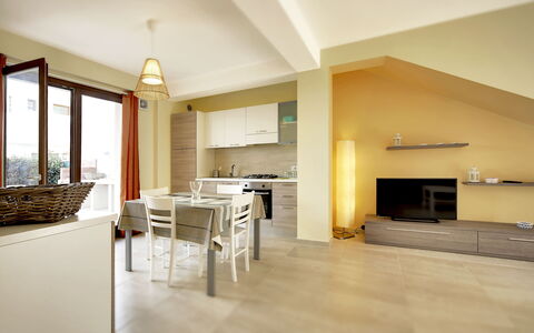 Borgo Vigata 1: Design Intérieur, Meubles, Sol, Sol, Bois, Plafond, Pièce, Éclairage, Chaise, Appartement