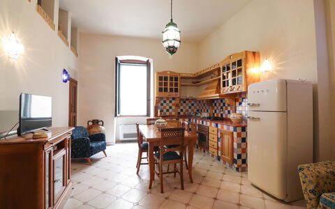 Cariddi Dimora Otranto: Design Intérieur, Sol, Meubles, Sol, Plafond, Cuisine, Pièce, Comptoir, Cabinetry, Appartement