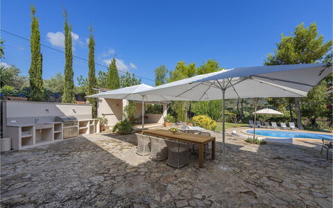 Can Cabana: Meubles, Mobilier De Jardin, Chaise, Ombre, Parapluie, Dalle, Tableau De Plein Air, Jardin, Aménagement Paysager, Patio