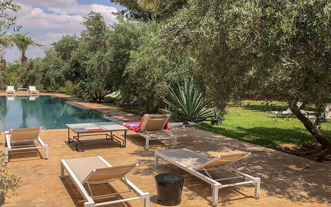 Villa Susan: Piscine, Mobilier De Jardin, Balancelle, Recours, Jardin, Chaise, Ombre, Arrière-Cour, Hacienda, Aménagement Paysager