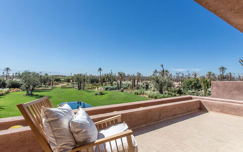 Villa Palmeraie: Jardin, Aménagement Paysager, Recours, Ombre, Hacienda, Mobilier De Jardin, Eco Hôtel, Arrière-Cour, Villa