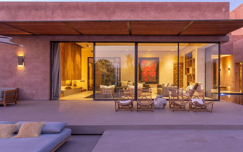 Villa Palmeraie: Architecture, Domicile, Sol, Composite, Piscine, Ombre, Biens, Eco Hôtel, Béton, Recours