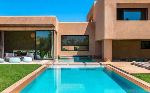 Villa Amrabat: Piscine, Bleu, Recours, Architecture, Composite, Biens, Eco Hôtel, Ombre, Villa, Thermes