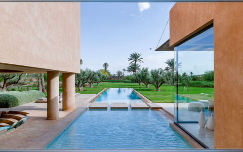 Villa Amrabat: Piscine, Recours, Ombre, Eco Hôtel, Aménagement Paysager, Réflexion, Hacienda, Caractéristique De L'Eau, Biens