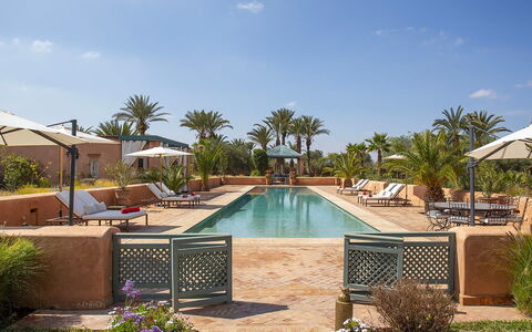Villa Jamila: Piscine, Recours, Mobilier De Jardin, Hacienda, Biens, Parapluie, Ombre, Aménagement Paysager, Villa