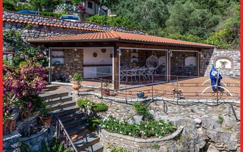 Villa Pietraluna: Mur De Pierre, Jardin, Pavé, Dalle, Ombre, Aménagement Paysager, Structure En Plein Air, Hacienda, Eco Hôtel, Pot De Fleur