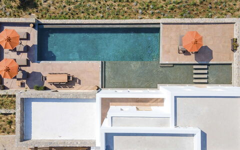 Villa Wolf: Piscine, Cour, Villa