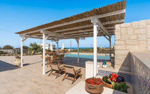 Villa Camporeale: Meubles, Mobilier De Jardin, Composite, Chaise, Ombre, Structure En Plein Air, Patio, Pergola, Recours, Piscine