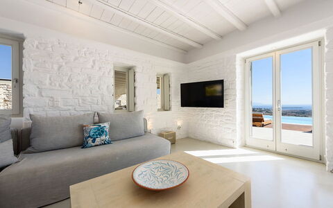 Villa Melina: Meubles, Sol, Mer, Côte, Appartement, Océan, Mur De Pierre, Salon, Recours
