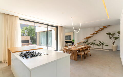 Villa Hamza: Bois, Sol, Sol, Design Intérieur, Plafond, Domicile, Comptoir, Cuisine, Parquet, Table Cuisine Et Salle A Manger