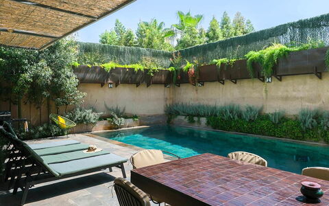 Villa Habiba: Piscine, Recours, Jardin, Arrière-Cour, Eco Hôtel, Mobilier De Jardin, Aménagement Paysager, Caractéristique De L'Eau, Cour, Hacienda