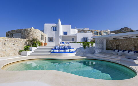 Villa Nikolas: Bleu, Architecture, Biens, Villa, Piscine, Manoir, Recours, Conception, Hôtel, Appartement Penthouse