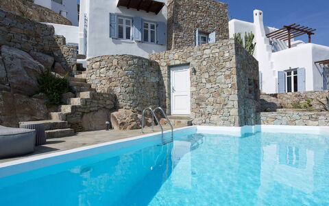 Villa Azur: Bleu, Piscine, Villa