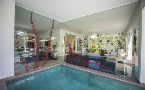Villa Corallo: Design Intérieur, Sol, Sol, Plafond, Éclairage, Appartement, Chaise, Verre, Salon, Plante D'Appartement