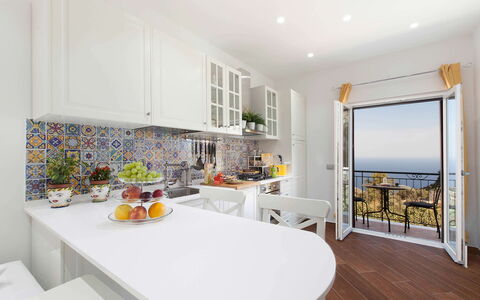 Villa del Saraceno: Meubles, Design Intérieur, Cuisine, Sol, Sol, Comptoir, Appareil De Cuisine, Plafond, Principaux Appliance, Domicile
