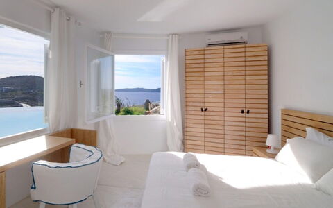 Villa Delos: Meubles, Mer, Cotiers Et Relief Océaniques, Chambre, Océan, Linge, Côte, Recours, Lit, Literie