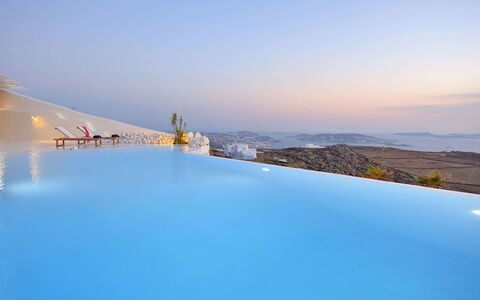 Villa Fabulous: Bleu, Piscine, Recours, Crépuscule, Eco Hôtel, Villa, Hôtel, Ville Resort