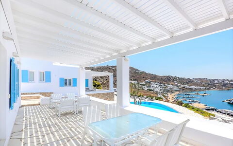 Villa Rose 2: Bleu, Piscine, Conception, Hôtel, Villa, Recours, Appartement Penthouse, Balcon