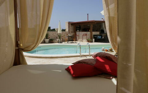 Masseria San Michele: Piscine, Recours, Mobilier De Jardin, Ombre, Parapluie, Chaise, Eco Hôtel, Structure En Plein Air, Hôtel, Ville Resort