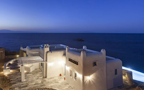 Efkalia: Bleu, Architecture, Mer, Océan, Côte, Villa, Manoir, Balcon, Escaliers