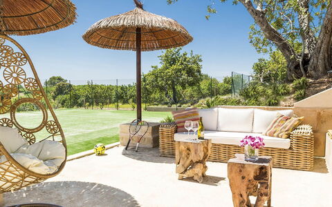 Villa Sofia: Meubles, Mobilier De Jardin, Ombre, Chaise, Structure En Plein Air, Parapluie, Jardin, Osier, Matériau Naturel, Patio