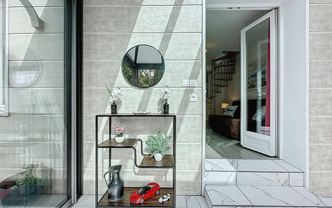 Ty Ar Mor: Design Intérieur, Pot De Fleur, Plante D'Appartement, Verre, Escaliers, Conception, Luminaire, Aluminium, Roue De Bicyclette