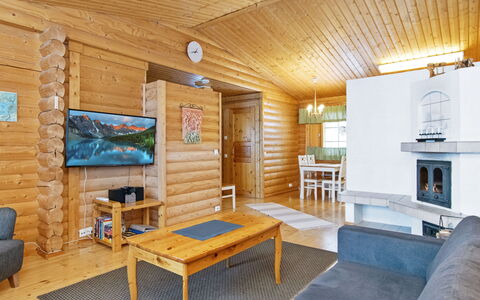 Millantupa: Bois, Chalet, Cabane En Rondins, Plafond, Dur, Recours, L'Hiver, Gelé, Tache De Bois, Salon