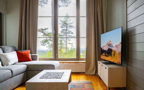 Rukatunturintie 8 G2: Meubles, Design Intérieur, Sol, Sol, Bois, Télévision, Salon, Canapé, Téléviseur, Pièce