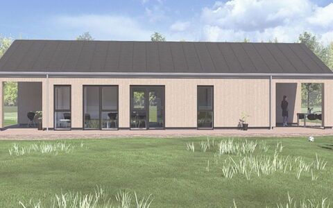 Adna - 1.4Km from the Sea: Bleu, Chalet, Maison, Domicile, Ferme, Biens, Siding