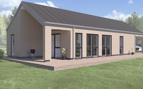 Adna - 1.4Km from the Sea: Bleu, Chalet, Maison, Domicile, Ferme, Biens, Siding