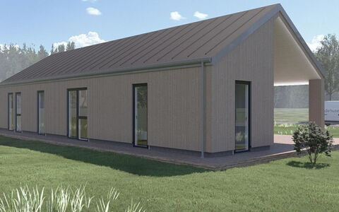 Adna - 1.4Km from the Sea: Bleu, Chalet, Maison, Domicile, Ferme, Biens, Siding