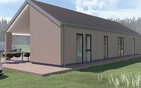 Adna - 1.4Km from the Sea: Bleu, Chalet, Maison, Domicile, Ferme, Biens, Siding