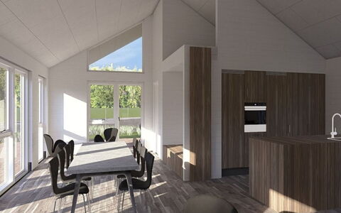 Adna - 1.4Km from the Sea: Bleu, Chalet, Maison, Domicile, Ferme, Biens, Siding