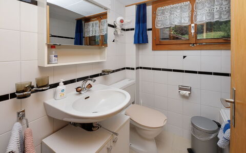 Haus Margrittli: Luminaire Plomberie, Salle De Bains, Lavabo, Évier, Design Intérieur, Robinet, Plomberie, Sol, Comptoir, Armoire De Toilette