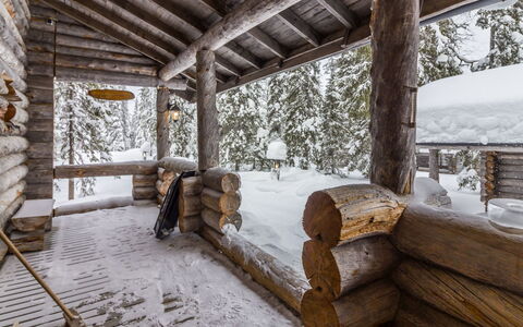 Mäkikelo: Bois, L'Hiver, Neige, Gelé, Chalet, Cabane En Rondins, Planche, Dur, Matériau Naturel, Gel