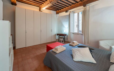 Le Loggine del Pignatello Apartment, Siena City: Mur, Design Intérieur, Meubles, Sol, Sol, Plafond, Chambre, Pièce, Appartement, Lit