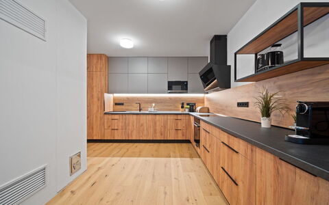 Na Kovárně: Comptoir, Cuisine, Sol, Bois, Design Intérieur, Cabinetry, Meubles, Sol, Plafond, Parquet