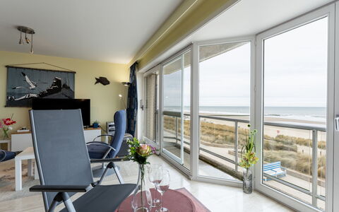 Mitsou with Seaview and Parking: Meubles, Bois, Chaise, Sol, Mer, Océan, Appartement, Verre, Ombre, Table Cuisine Et Salle A Manger