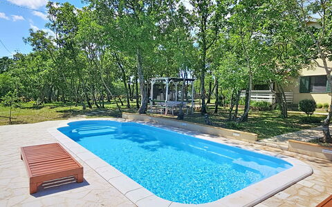 Country Pleasures Cottage: Bleu, Piscine, Mobilier De Jardin, Composite, Loisir, Ombre, Recours, Jardin, Arrière-Cour, Aménagement Paysager