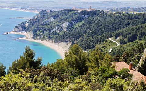 Villa Sole - Exclusive Villa al Conero con Piscina: Bleu, Plan D'Eau, Côte, Cotiers Et Relief Océaniques, Paysage Naturel, Mer, Promontoire, Terrain, Horizon, Crique