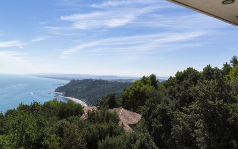 Villa Sole - Exclusive Villa al Conero con Piscina: Ciel, Bleu, Jour, Plan D'Eau, Horizon, Mer, Cotiers Et Relief Océaniques, Côte, Océan, Promontoire