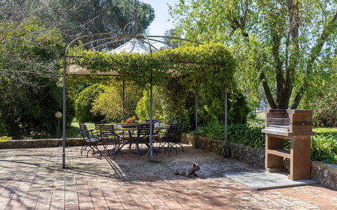 Il Leccio, Vinci, Private Pool and Tennis: Jardin, Ombre, Structure En Plein Air, Dalle, Belvédère, Pavillon, Aménagement Paysager, Mobilier De Jardin, Arrière-Cour