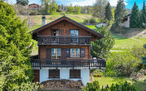 Chalet le Trèfle: Maison, Chalet, Domicile, Zone Rurale, Ferme, Pente, Porche, Balcon, Mélèze