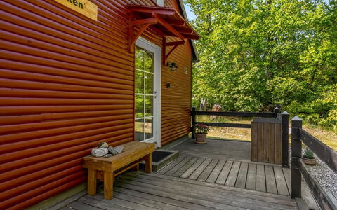 Heda - 1.6Km to the Fjord: Bois, Siding, Chalet, Porche, Dur, Tache De Bois, Planche, Porte, Plate-Forme, Cabane En Rondins
