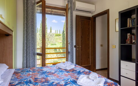 Civico108 Vacation Home, Pool, Castellina in Chian: Appartement, Domicile, Pièce, Tache De Bois, Dur, Lit, Balcon, Chambre, Hôtel