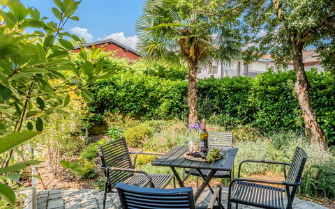 Renza: Vert, Végétation, Arbuste, Meubles, Mobilier De Jardin, Jardin, Communauté Des Plantes, Chaise, Ombre