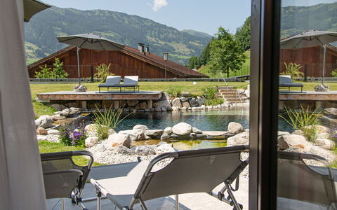 2A Morgensonne mit Weitblick: Recours, Jardin, Chaîne De Montagnes, Aménagement Paysager, Piscine, Eco Hôtel, Mobilier De Jardin, Arrière-Cour, Cour, Ombre