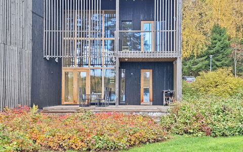 Villa Sinikka 1: Bois, Composite, Siding, Conception, Balcon, Dur, Arrière-Cour, Planche
